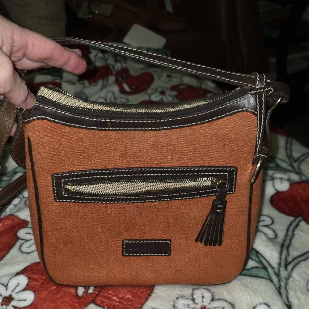 Dooney & Bourke Orange and Brown Crossbody Bag